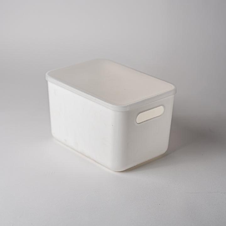 Smart Storage Small White Handled Storage Box